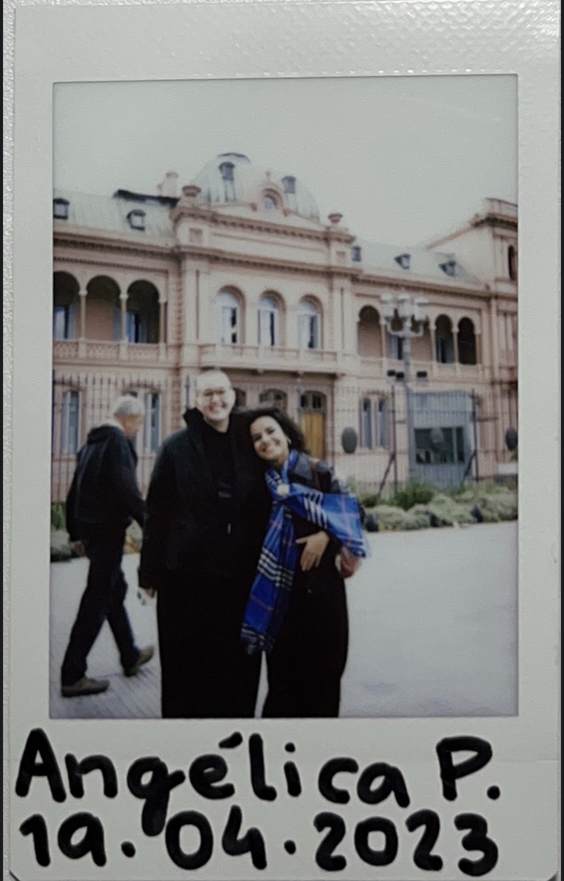 A photograph in Instax film of Melissa Black and I.