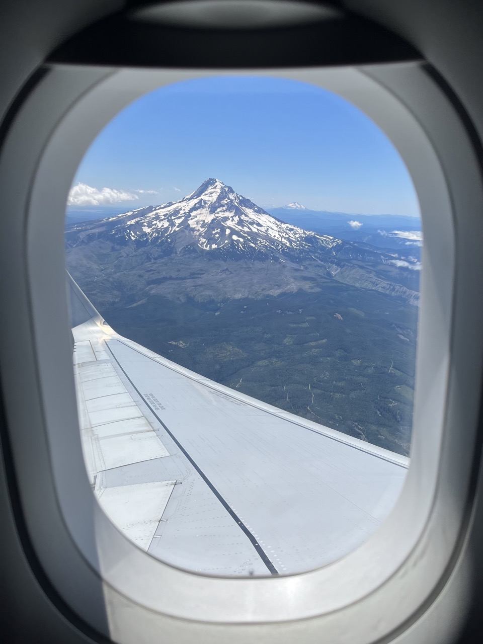 Mount Hood, as seen from my plane.
